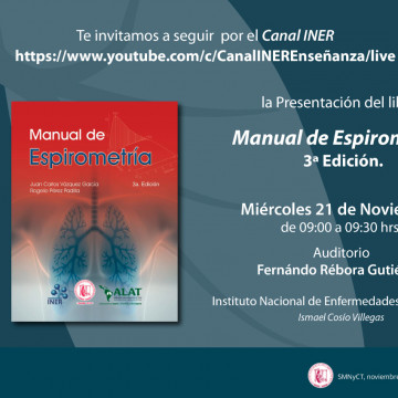 21 de noviembre: presentamos la tercera edición del «Manual de Espirometría»