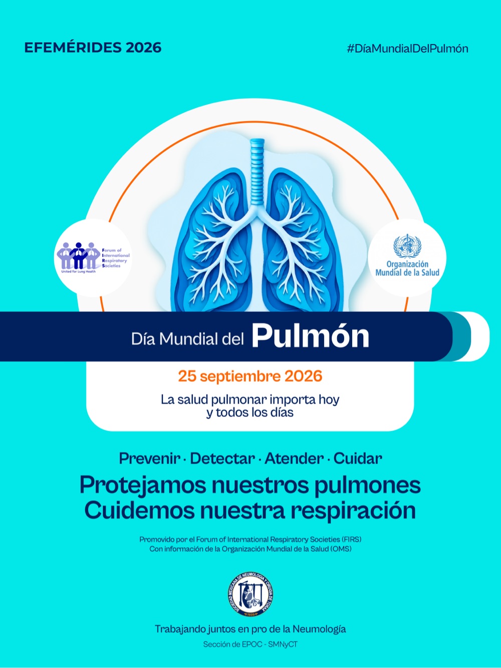 Día Mundial del Pulmón, 25 de septiembre de 2026