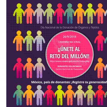 ¡¡Únete al Reto del Millón!! México, país de Donantes: Registra tu Generosidad