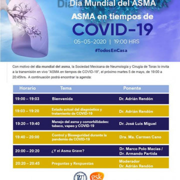 Webinar Día Mundial del Asma, 5 de mayo