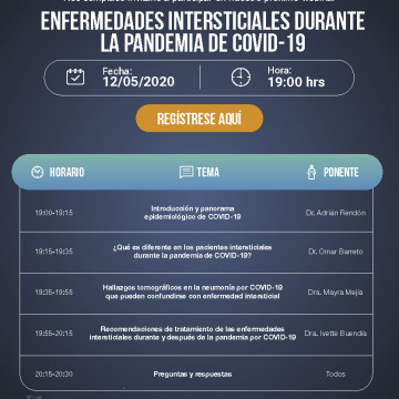 Webinar: Enfermedades intersticiales durante la pandemia del COVID-19