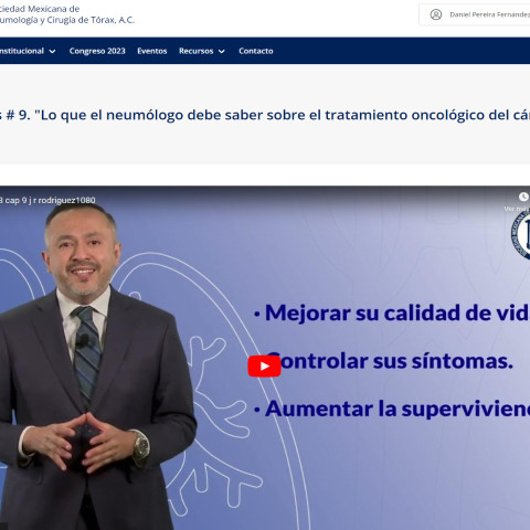 Cápsulas # 9. "Lo que el neumólogo debe saber sobre el tratamiento oncológico del cáncer de pulmón"