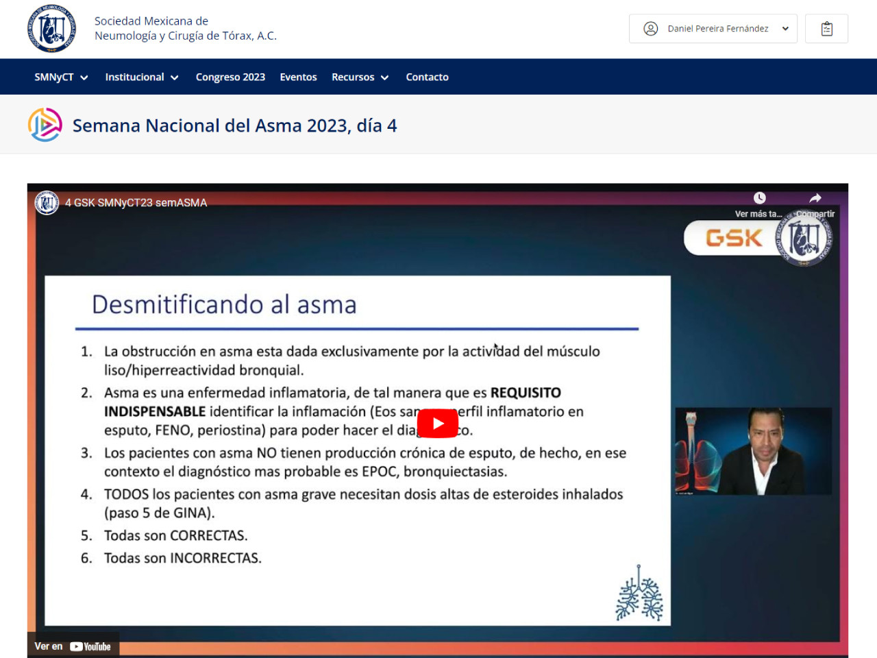 Semana Nacional del Asma 2023, día 4