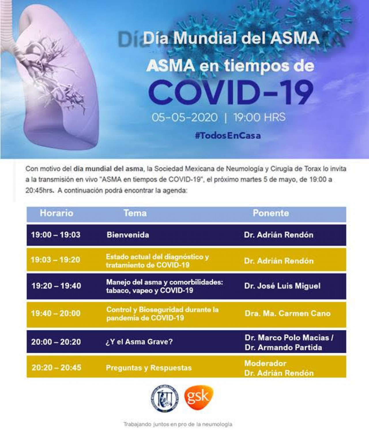 Asma en tiempos de COVID-19. Día Mundial del Asma